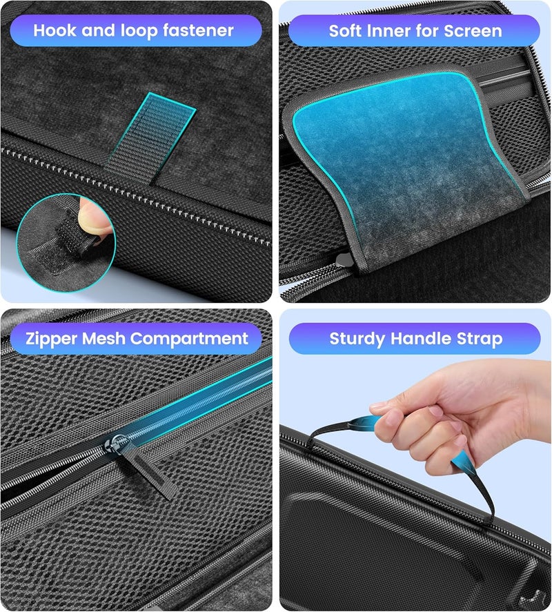 Svetaecho Carrying Hard Case Compatible with PlayStation Portal Remote Player, Portable Travel and Storage Protection PS Portal Accessories Organizer - Image 4